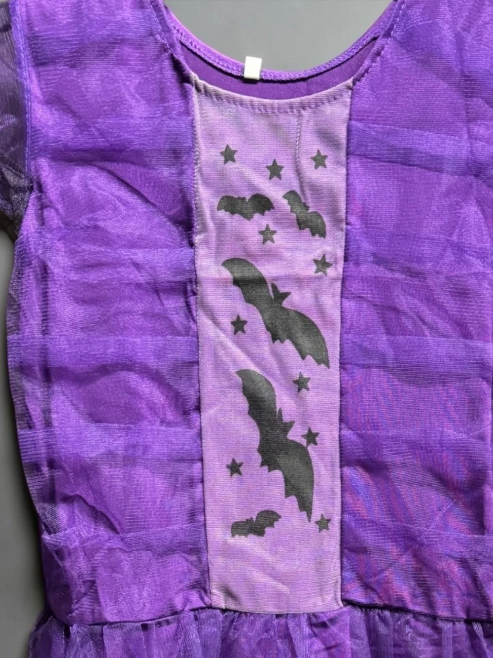 Girls Bat Princess Halloween Costume Purple Dress Kids Size Large Spooky Tutu